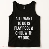 Pool Player Gifts Women Chill With Dog Billiards Tank Top thumb 2