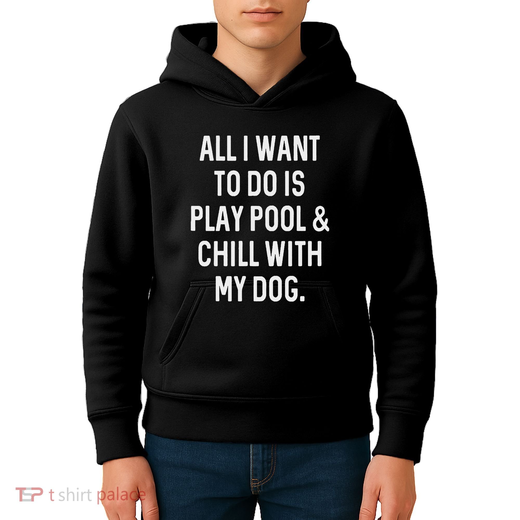 Pool Player Gifts Women Chill With Dog Billiards Kids Hoodie