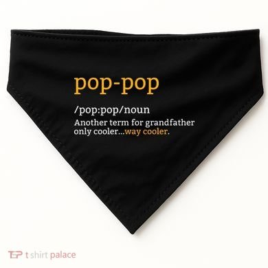 Pop Pop Grandpa Fathers Day USA-Made Doggie Bandana