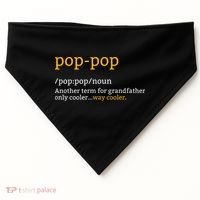 Pop Pop Grandpa Fathers Day USA-Made Doggie Bandana thumb 0