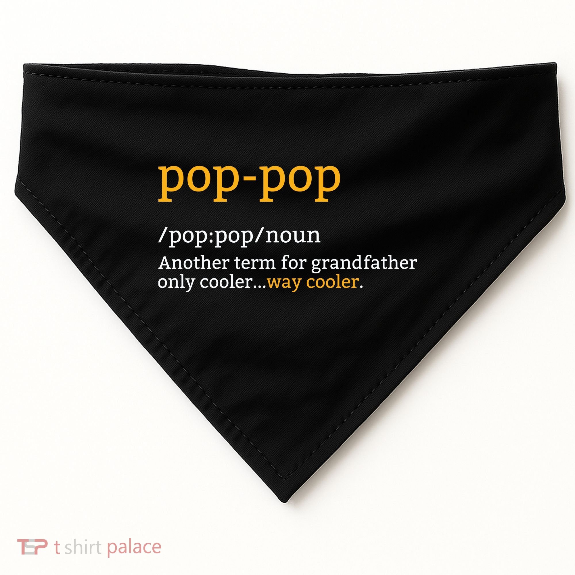 Pop Pop Grandpa Fathers Day USA-Made Doggie Bandana