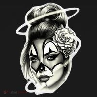 Payasa Pretty Girl X Chicano Clown Girl X Rose Blackwork Women's Hoodie thumb 2