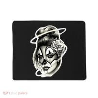 Payasa Pretty Girl X Chicano Clown Girl X Rose Blackwork Mousepad thumb 0