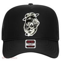 Payasa Pretty Girl X Chicano Clown Girl X Rose Blackwork Hat thumb 0