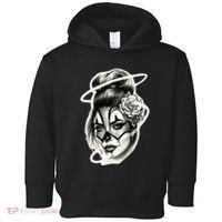 Payasa Pretty Girl X Chicano Clown Girl X Rose Blackwork Toddler Hoodie thumb 0