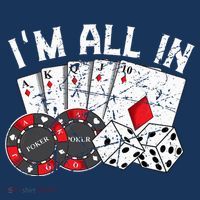 Poker Player Gamble Casino Card Bet Texas Hold Em I'm All In Premium Women's Hoodie thumb 2