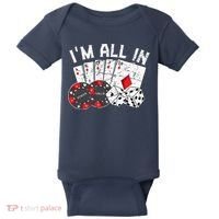 Poker Player Gamble Casino Card Bet Texas Hold Em I'm All In Premium Baby Bodysuit thumb 0