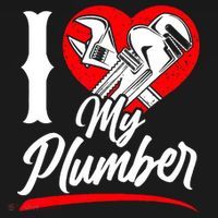 Plumbing Plumber Girlfriend Wife Heart I Love My Plumber T-Shirt thumb 7
