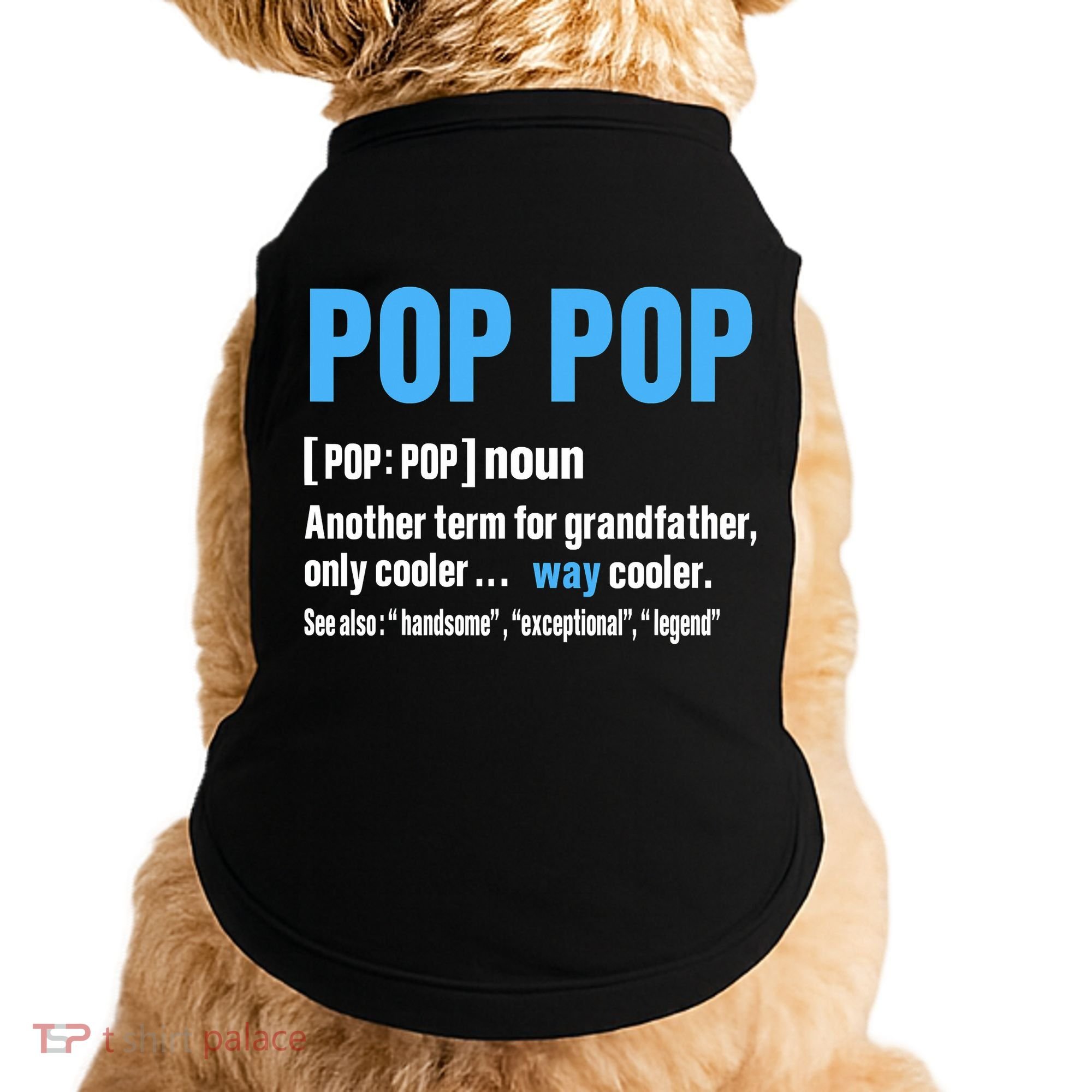 Pop Pop Grandpa Fathers Day PopPop Doggie Tank