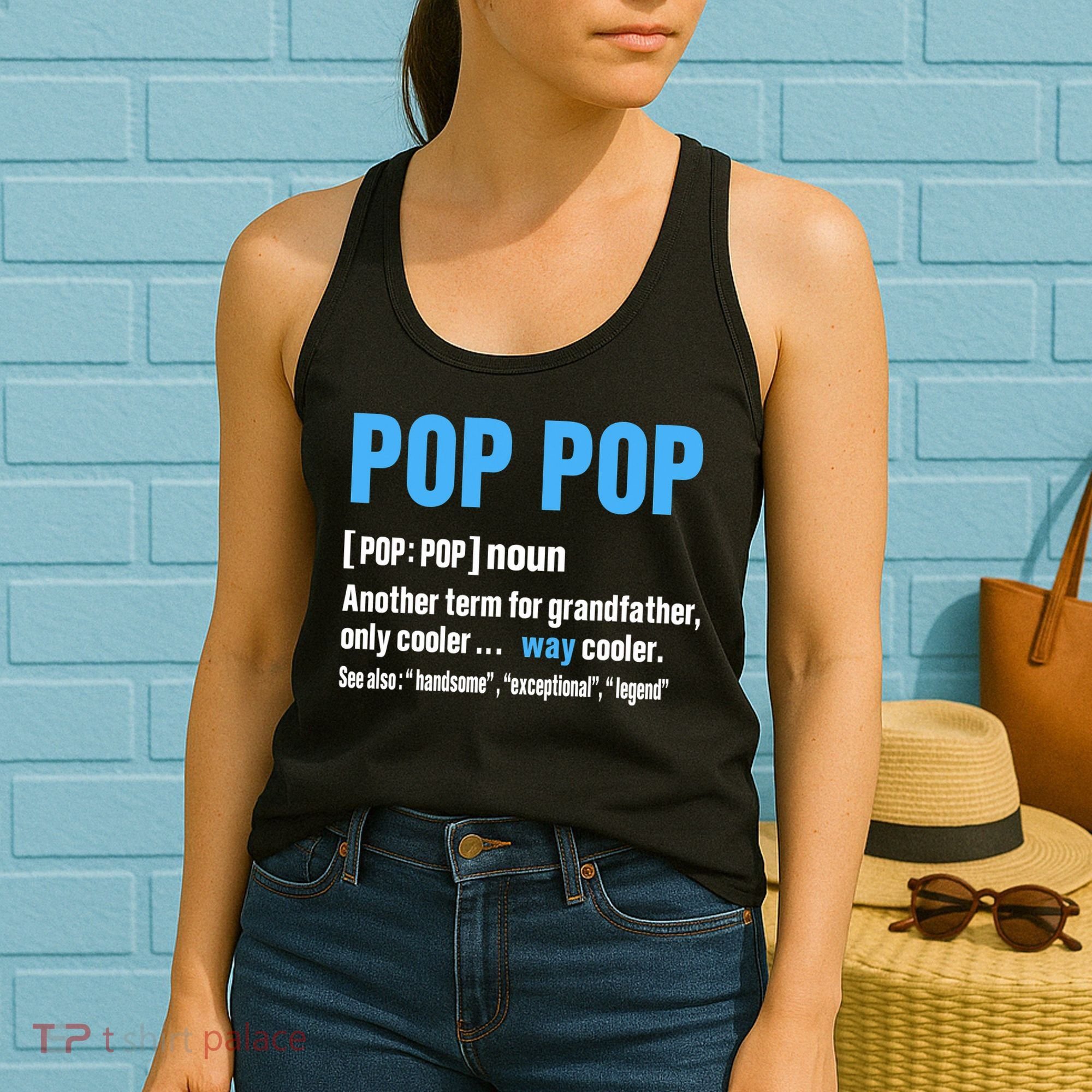 Pop Pop Grandpa Fathers Day PopPop Women's Tank Top