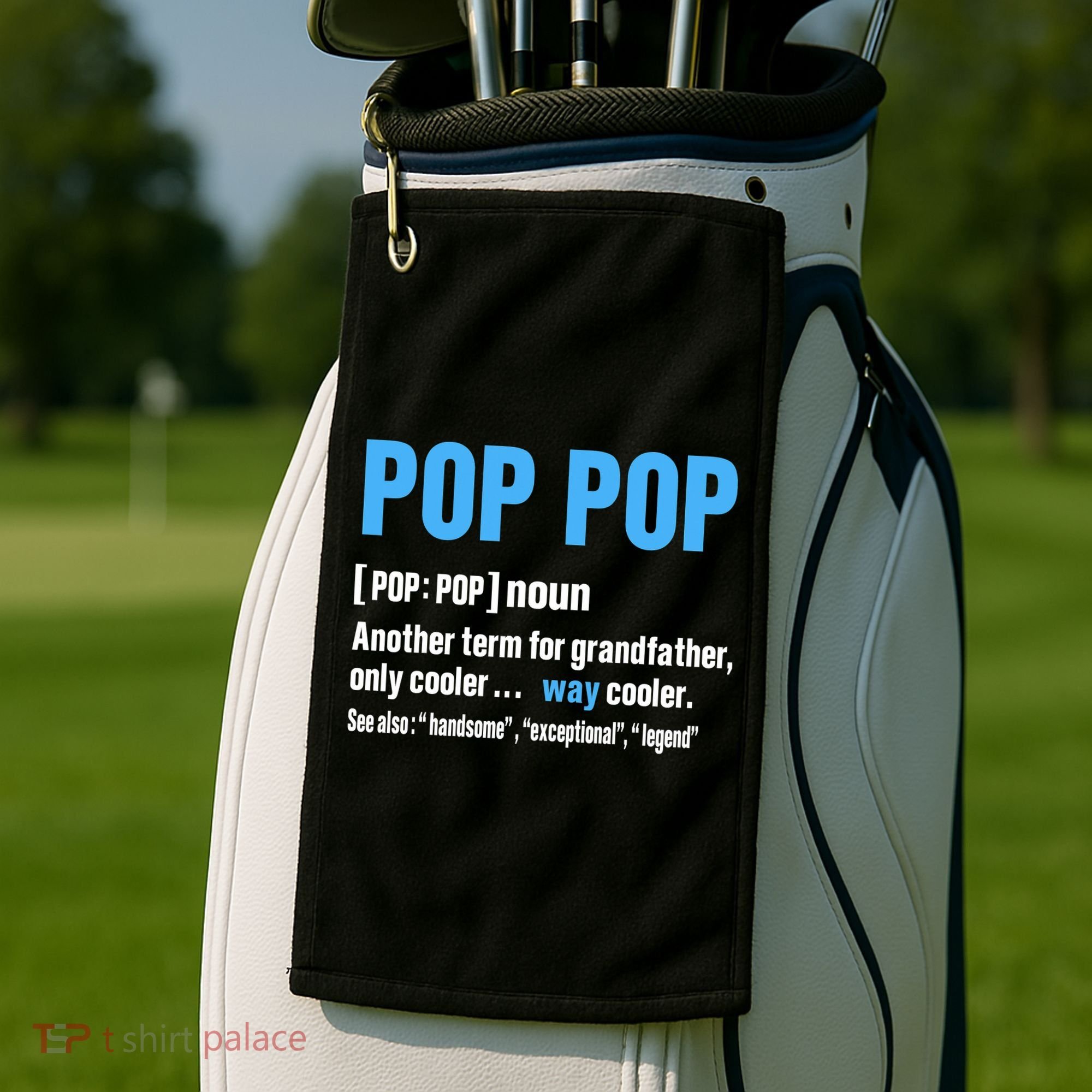 Pop Pop Grandpa Fathers Day PopPop Golf Towel