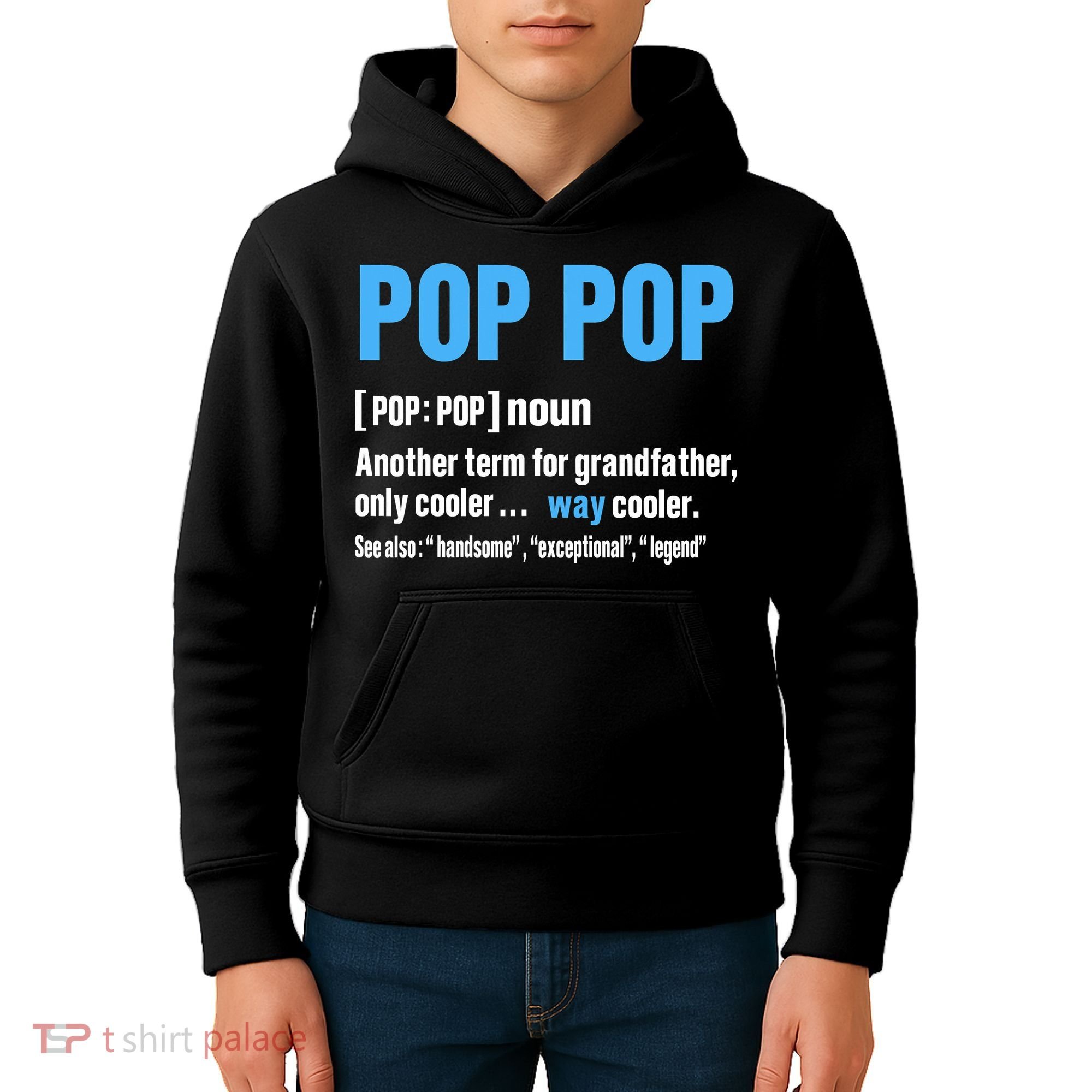 Pop Pop Grandpa Fathers Day PopPop Kids Hoodie