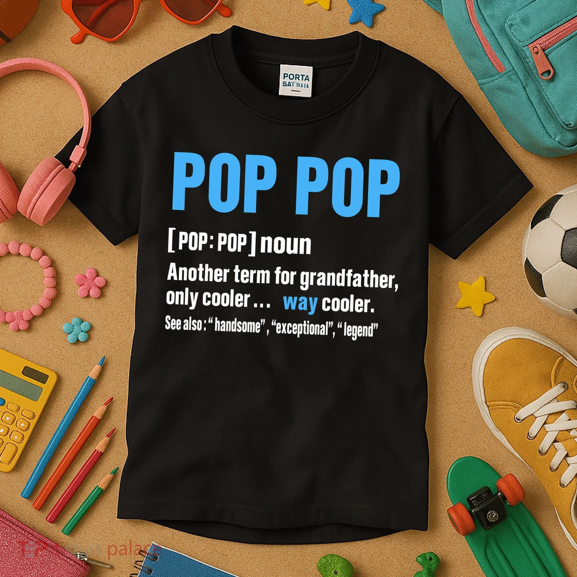 Pop Pop Grandpa Fathers Day PopPop Kids T-Shirt