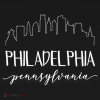 Philadelphia Pennsylvania Gift Skyline Calligraphy Gift Coaster thumb 2