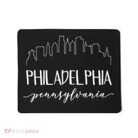 Philadelphia Pennsylvania Gift Skyline Calligraphy Gift Mousepad thumb 0