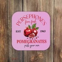 PersephoneS Pomegranates Greek Mythology Coaster thumb 0