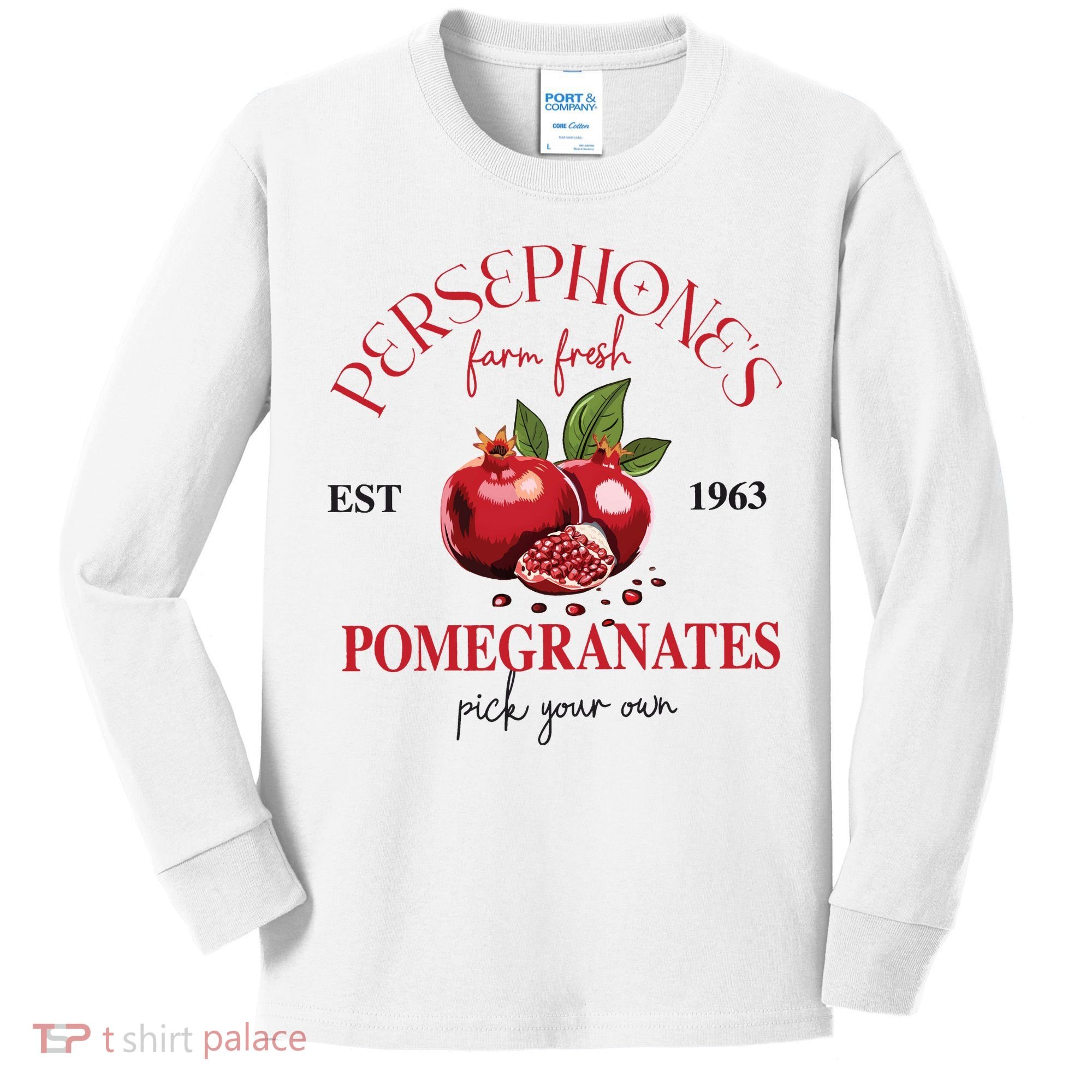 PersephoneS Pomegranates Greek Mythology Kids Long Sleeve Shirt