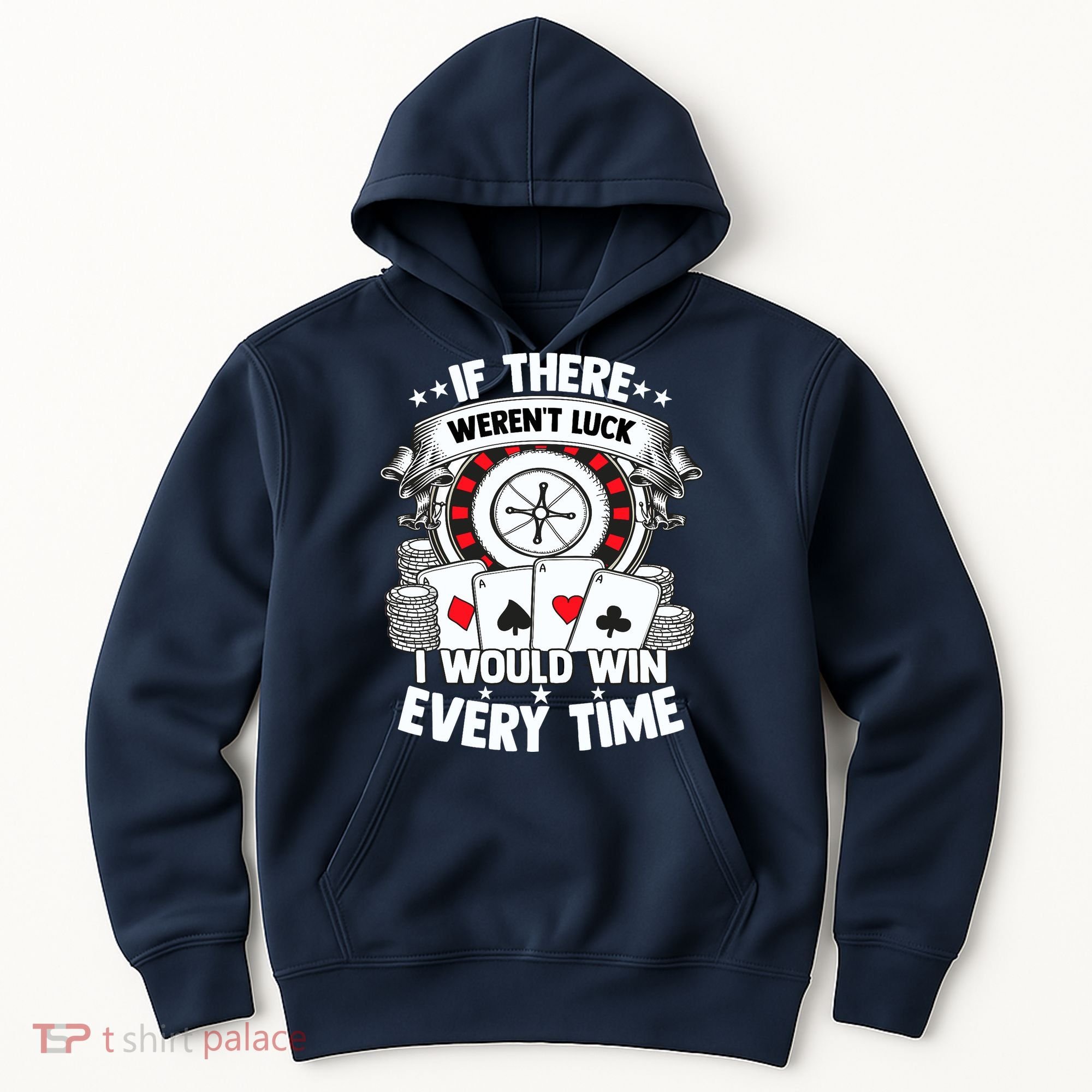 Poker Player Gambler Royal Flush Jackpot Pik Pot Bluffing Hoodie
