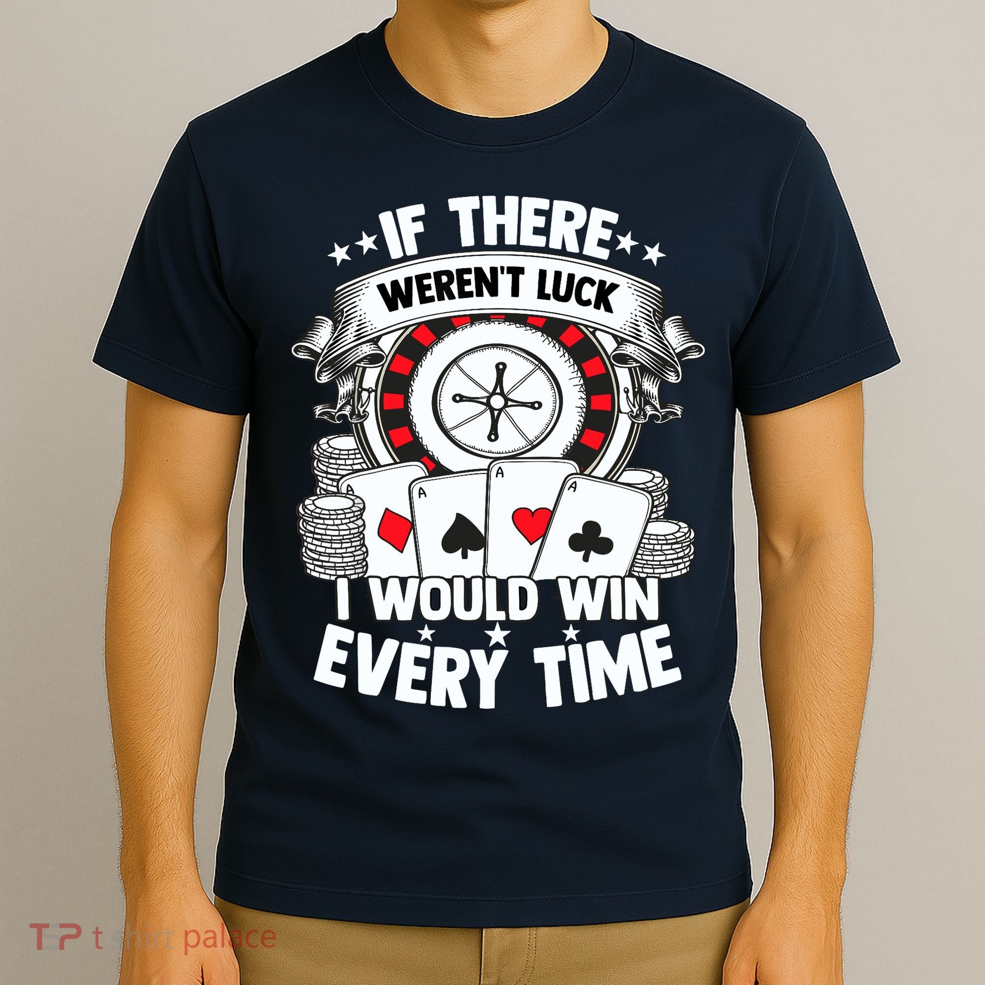 Poker Player Gambler Royal Flush Jackpot Pik Pot Bluffing T-Shirt