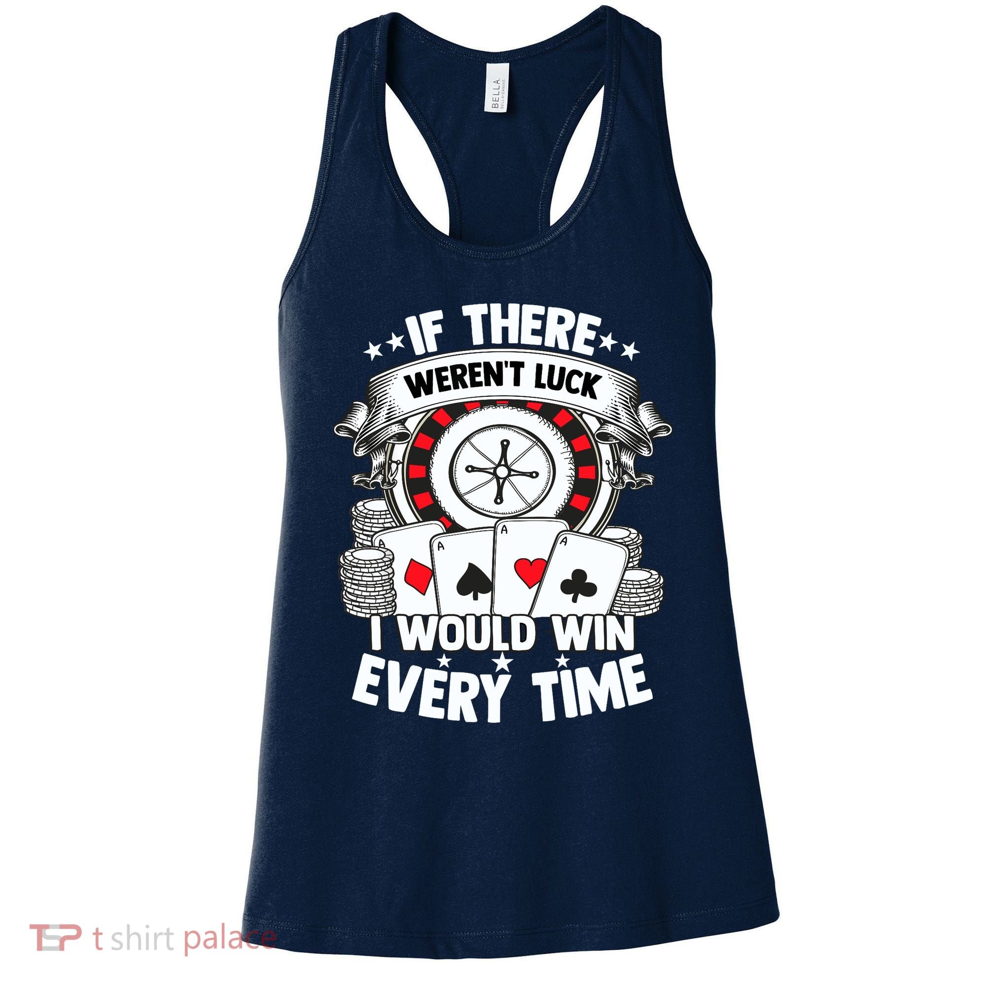 Poker Player Gambler Royal Flush Jackpot Pik Pot Bluffing Women's Tank Top