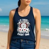 Poker Player Gambler Royal Flush Jackpot Pik Pot Bluffing Women's Tank Top thumb 2