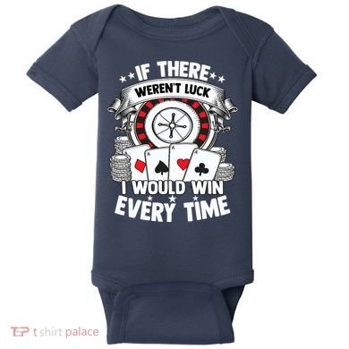 Poker Player Gambler Royal Flush Jackpot Pik Pot Bluffing Baby Bodysuit