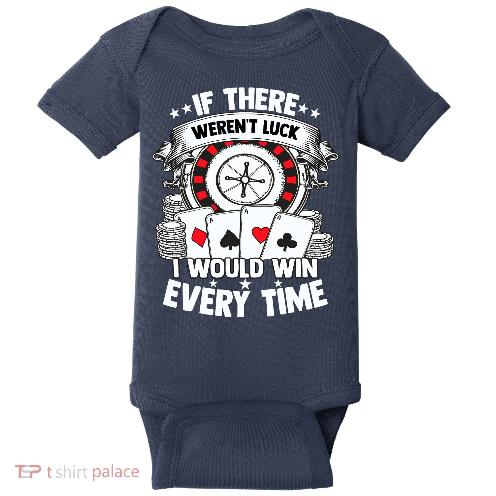 Poker Player Gambler Royal Flush Jackpot Pik Pot Bluffing Baby Bodysuit