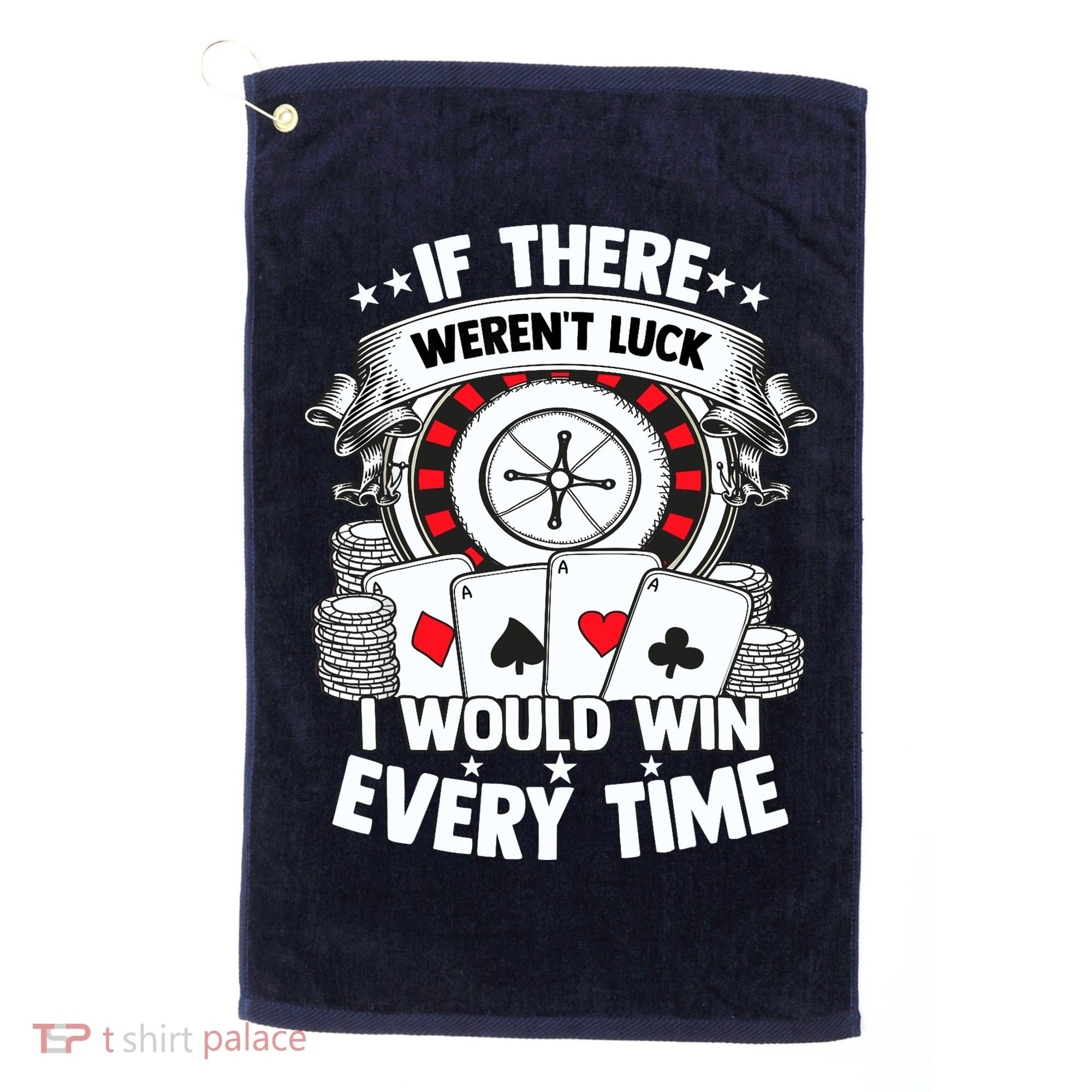 Poker Player Gambler Royal Flush Jackpot Pik Pot Bluffing Golf Towel