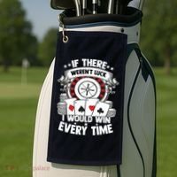 Poker Player Gambler Royal Flush Jackpot Pik Pot Bluffing Golf Towel thumb 2