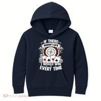 Poker Player Gambler Royal Flush Jackpot Pik Pot Bluffing Kids Hoodie thumb 0