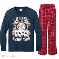 Poker Player Gambler Royal Flush Jackpot Pik Pot Bluffing Kids Long Sleeve Plaid Pajama Set thumb 0
