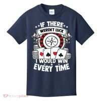 Poker Player Gambler Royal Flush Jackpot Pik Pot Bluffing Kids T-Shirt thumb 0