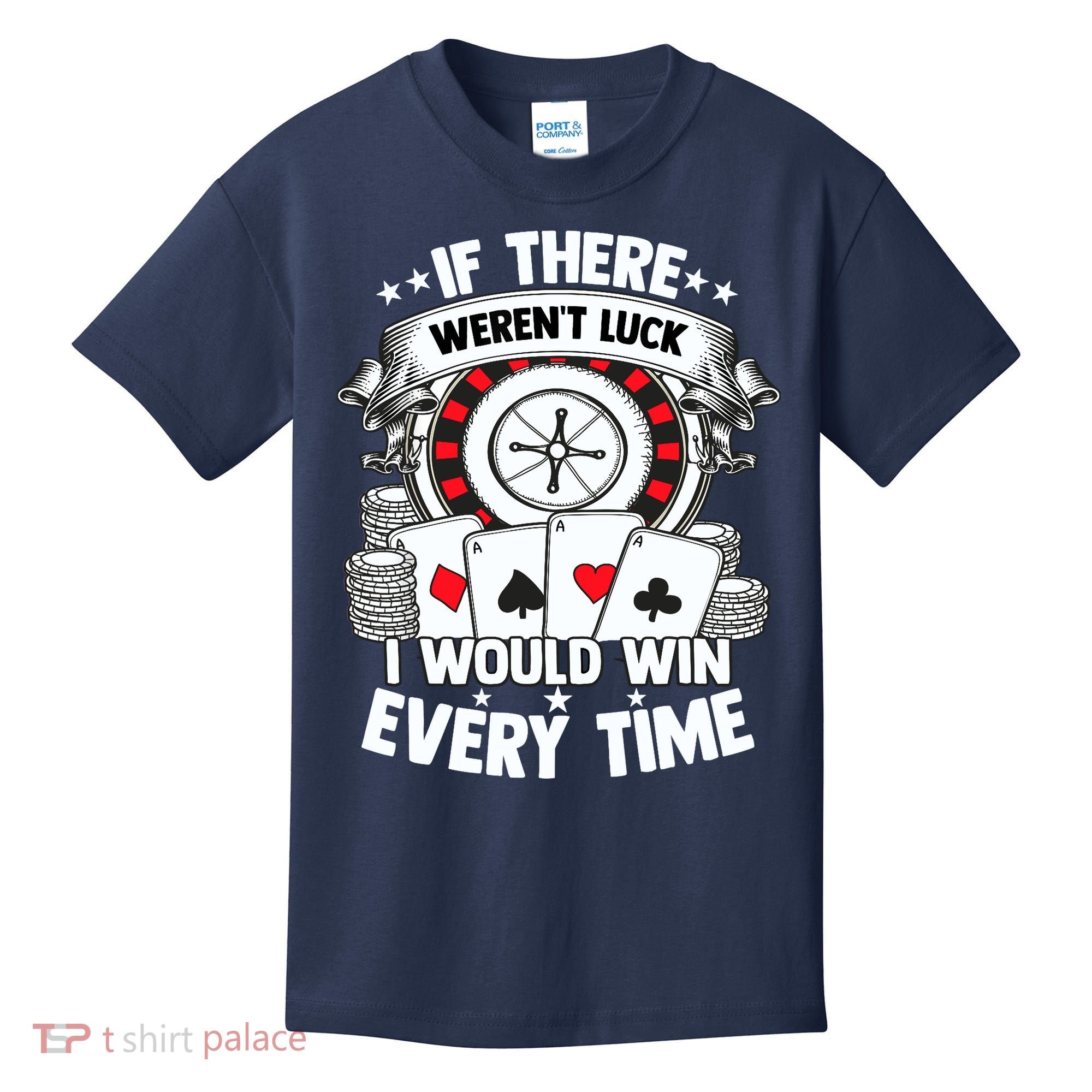 Poker Player Gambler Royal Flush Jackpot Pik Pot Bluffing Kids T-Shirt