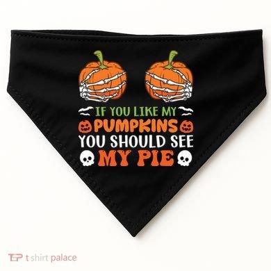 Pumpkin Pie Halloween USA-Made Doggie Bandana