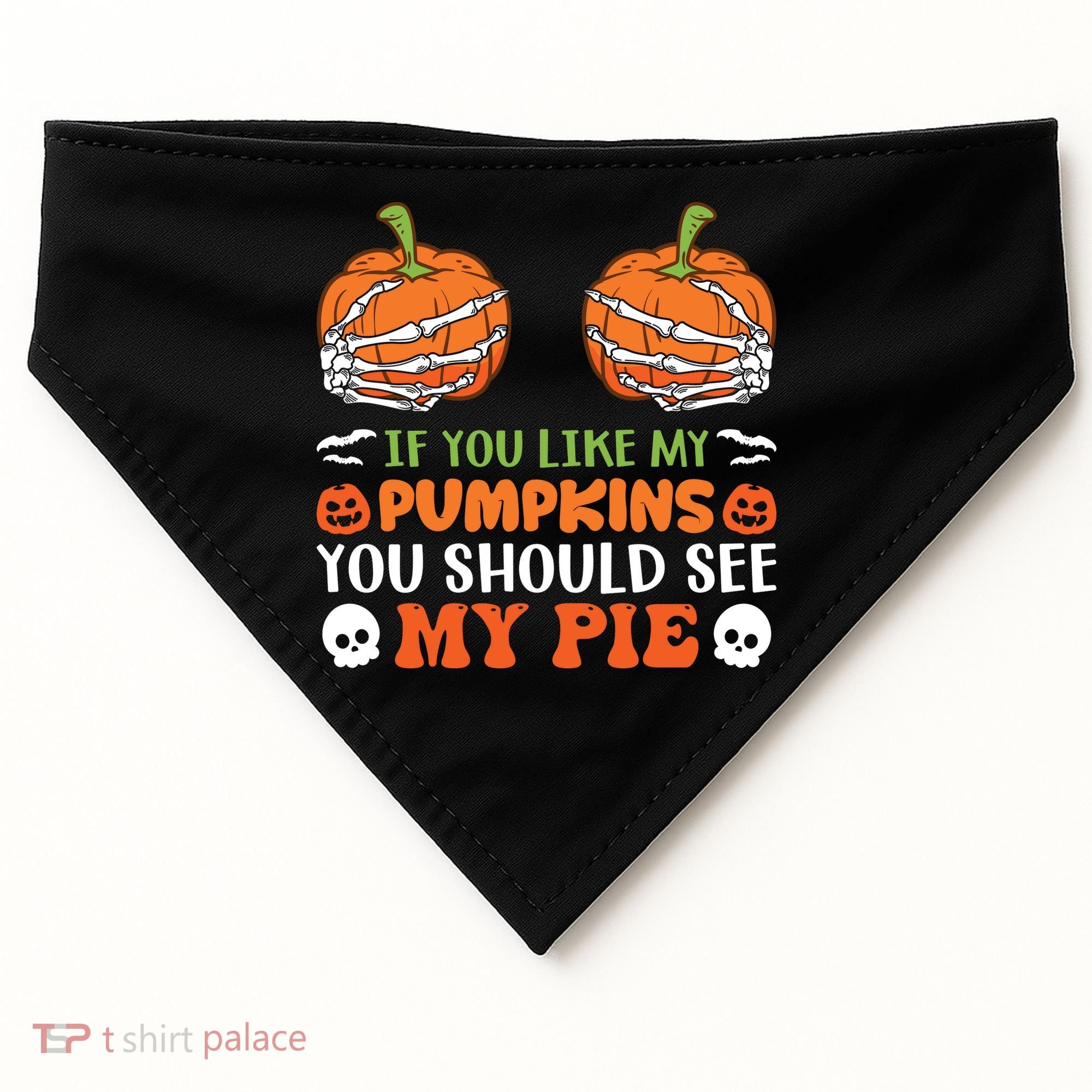 Pumpkin Pie Halloween USA-Made Doggie Bandana