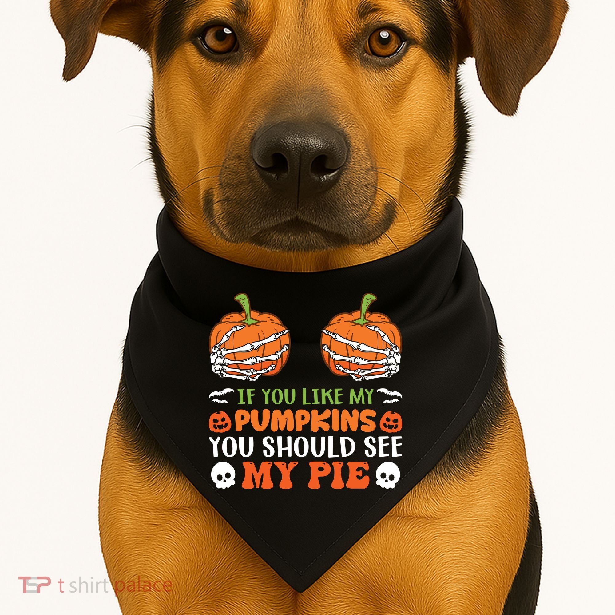 Pumpkin Pie Halloween USA-Made Doggie Bandana