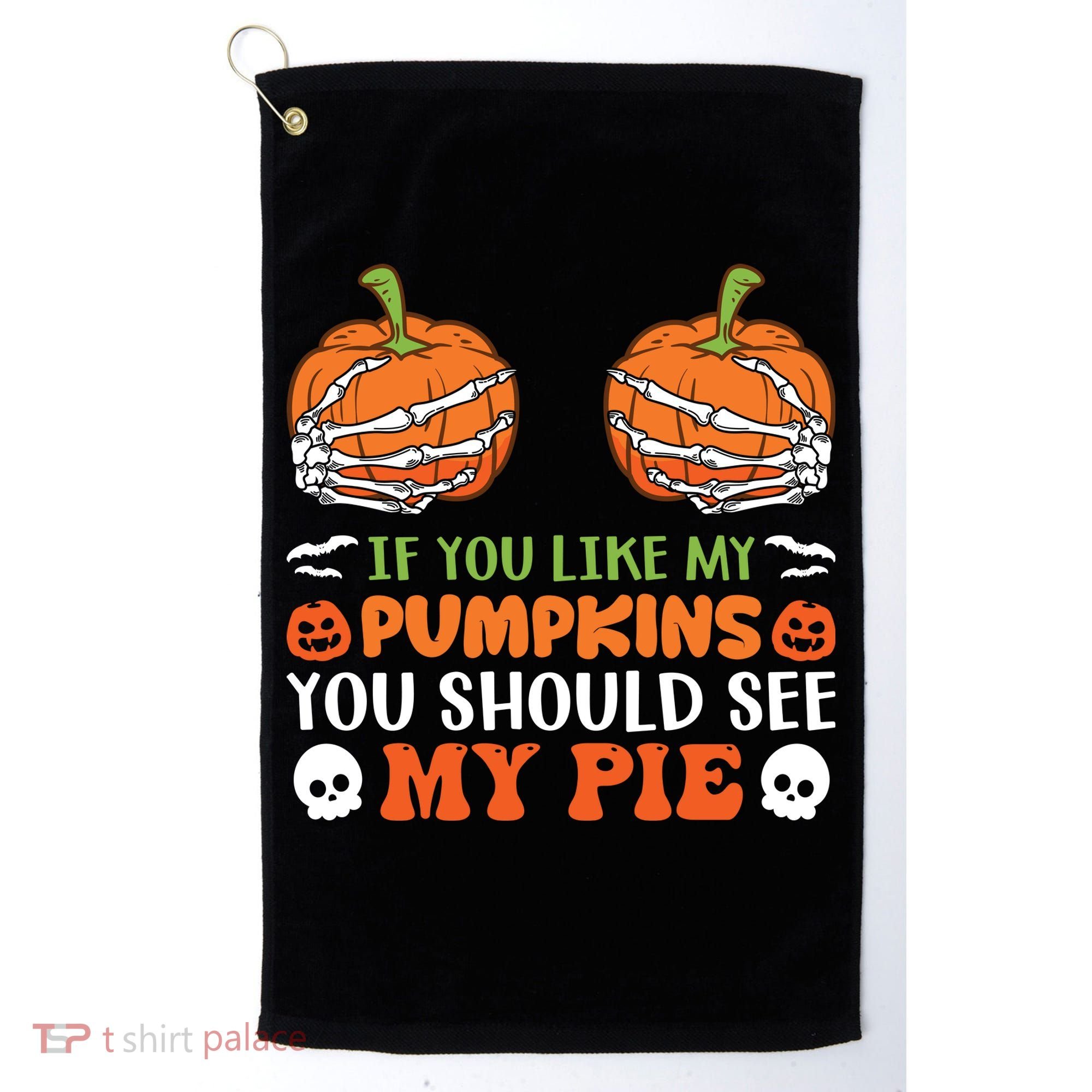 Pumpkin Pie Halloween Golf Towel