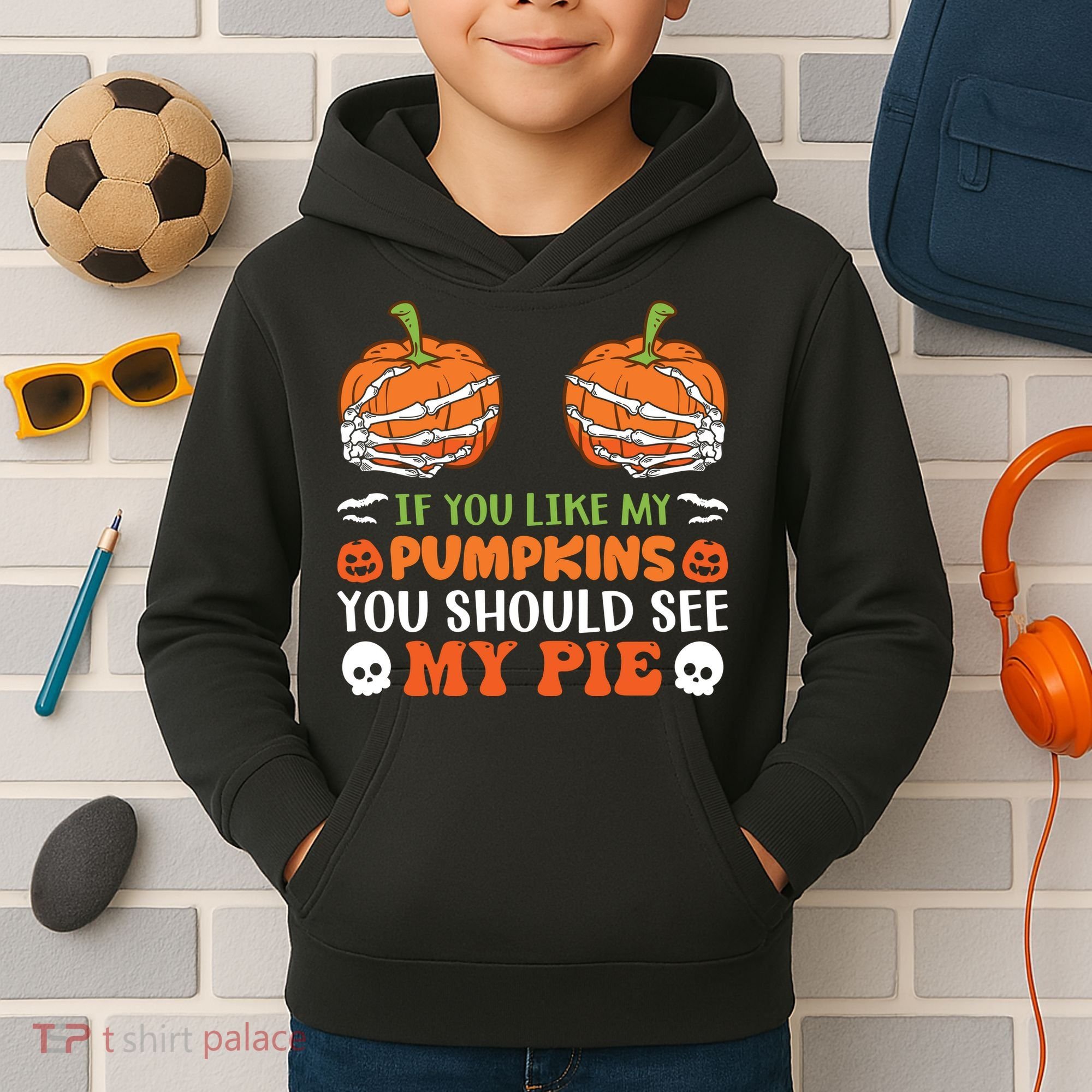 Pumpkin Pie Halloween Kids Hoodie