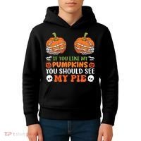 Pumpkin Pie Halloween Kids Hoodie thumb 4