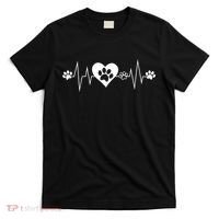 Paw Print Heartbeat Veterinarian Vet Tech Funny Pulse Gift Funny Gift T-Shirt thumb 0