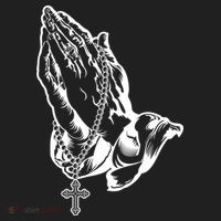 Pray Praying Hands Rosary Cross Women's Sweatshirt thumb 2