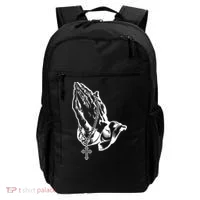 Pray Praying Hands Rosary Cross Backpack thumb 0