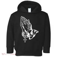 Pray Praying Hands Rosary Cross Toddler Hoodie thumb 0