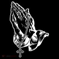 Pray Praying Hands Rosary Cross Toddler Hoodie thumb 2