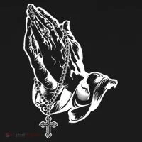 Pray Praying Hands Rosary Cross Toddler Hoodie thumb 2