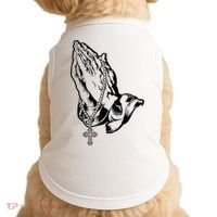 Pray Praying Hands Rosary Cross Doggie Tank thumb 0