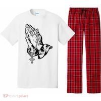 Pray Praying Hands Rosary Cross Pajama Set thumb 0