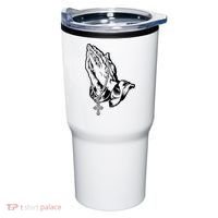 Pray Praying Hands Rosary Cross Tumbler thumb 0