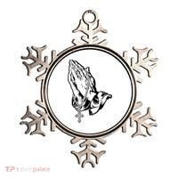 Pray Praying Hands Rosary Cross Ornament thumb 0