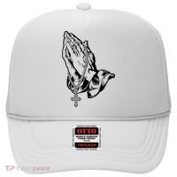 Pray Praying Hands Rosary Cross Hat thumb 0